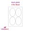 Oval Labels For Inkjet/Laser Printers, 4 per sheet, 90 x 135mm, LP4/90OV
