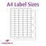 Paper Labels, 1 White Label Per Sheet, 210 x 297mm, LP1/210J