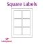 Paper Labels, 6 Square Labels Per Sheet, 95 x 95mm, LP6/95SQ