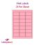 Pink Labels, 21 Per Sheet, 63.5 x 38.1mm