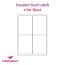 Rectangle Labels (Round Corners) For Inkjet/Laser Printers, 4 per sheet, 99.1 x 139mm, LP4/99
