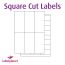 Rectangle Labels (Square Cut) For Inkjet/Laser Printers, 6 per sheet, 70 x 148.5mm, LP6/70