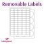 Removable Labels, 65 Per Sheet, 38.1 x 21.2mm, LP65/38 REM