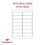 Semi-Gloss White Labels For Laser Printers, 14 per sheet, 99.1 x 38.1mm, LP14/99 SG