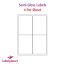 Semi-Gloss White Labels For Laser Printers, 4 per sheet, 99.1 x 139mm, LP4/99 SG
