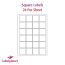 Square Labels For Inkjet/Laser Printers, 24 per sheet, 45 x 45mm, LP24/45SQ