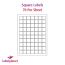 Square Labels For Inkjet/Laser Printers, 70 per sheet, 25 x 25mm, LP70/25SQ