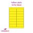 Yellow Labels, 14 Per Sheet, 99.1 x 38.1mm