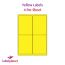 Yellow Labels, 4 Per Sheet, 99.1 x 139mm