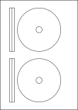 Blue CD & DVD Labels, 2 Per Sheet, 117mm Diameter