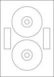 Blue CD & DVD Labels, 2 Per Sheet, 118mm Diameter