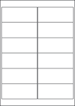 Cream Labels, 12 Per Sheet, 99.1 x 42.3mm