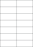 Cream Labels, 14 Per Sheet, 105 x 42.42mm