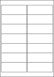 Cream Labels, 14 Per Sheet, 99.1 x 38.1mm