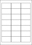 Cream Labels, 21 Per Sheet, 63.5 x 38.1mm