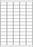 Cream Labels, 65 Per Sheet, 38.1 x 21.2mm