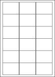 Freezer Labels, 18 Per Sheet, 63.5 x 46.6mm, LP18/63 DF