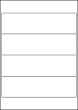 Freezer Labels, 4 Per Sheet, 200 x 60mm, LP4/200 DF