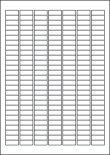 Gloss Waterproof Labels, 189 Per Sheet, 25.4 x 10mm, LP189/25 GWP