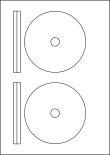 Green CD & DVD Labels, 2 Per Sheet, 117mm Diameter