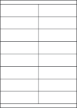 High Tack Labels. LP16/105S HT, 16 Per Sheet, 105 x 34.95mm.