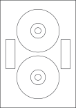 Orange CD & DVD Labels, 2 Per Sheet, 118mm Diameter