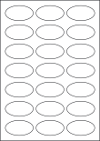 Oval Mirrored Stickers, 21 Per Sheet, 60 x 34mm, LP21/60OV MSP