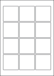 Paper Labels, 12 Square Labels Per Sheet, 60 x 60mm, LP12/60SQ