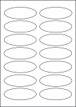 Paper Labels, 14 Oval Labels Per Sheet, 95 x 34mm, LP14/95OV