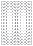 Paper Labels, 165 Round Labels Per Sheet, 16mm Diameter, LP165/16R