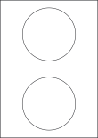 Paper Labels, 2 Round Labels Per Sheet, 114.5mm Diameter, LP2/115R