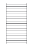 Paper Labels, 24 White Labels Per Sheet, 134 x 11mm, LP24/134