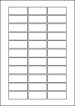 Paper Labels, 33 White Labels Per Sheet, 54 x 22mm, LP33/53
