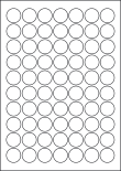 Paper Labels, 70 Round Labels Per Sheet, 25mm Diameter, LP70/25R