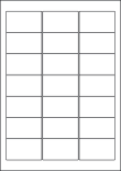 Paper Labels; Address Labels, 21 Per Sheet, 63.5 x 38.1mm, LP21/63