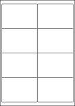 Recycled Labels, 8 Per Sheet, 99.1 x 67.7mm, LP8/99 RCY