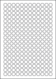 Round Freezer Labels, 216 Per Sheet, 13mm Diameter, LP216/13R DF