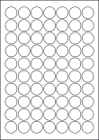 Round Freezer Labels, 70 Per Sheet, 25mm Diameter, LP70/25R DF