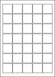 Square Freezer Labels, 35 Per Sheet, 37 x 37mm, LP35/37SQ DF