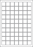 Square Matt Transparent Labels, 70 Per Sheet, 25mm, LP70/25SQ MTP