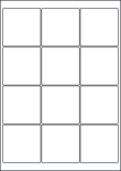 Square Removable Labels, 12 Per Sheet, 65 x 65mm, LP12/65SQ REM