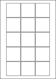 Square Removable Labels, 15 Per Sheet, 51 x 51mm, LP15/51SQ REM