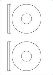 Coloured CD Labels & DVD Labels, 116mm Diameter, LPCD116 C