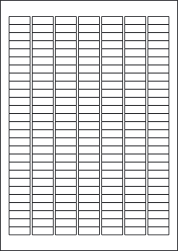 Coloured Paper Labels, 189 Per Sheet, 25.4 x 10mm, LP189/25 C