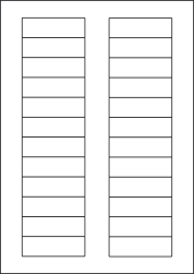 Cream Labels, 24 Per Sheet, 72 x 21.15mm