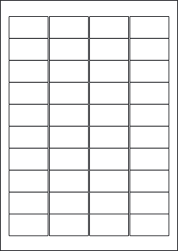 Cream Labels, 40 Per Sheet, 45.7 x 25.4mm