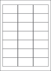 Freezer Labels, 21 Per Sheet, 63.5 x 38.1mm, LP21/63 DF