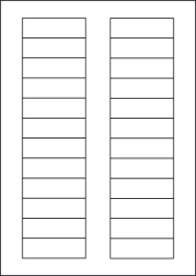 Freezer Labels, 24 Per Sheet, 72 x 21.15mm, LP24/72 DF