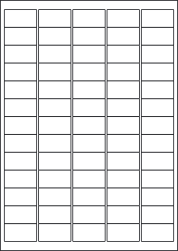 Freezer Labels, 65 Per Sheet, 38.1 x 21.2mm, LP65/38 DF