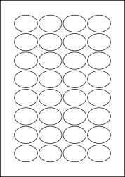 Inkjet Transparent Labels, 32 Ovals 40 x 30mm, LP32/40OV GCP